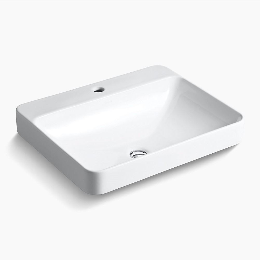 Forefront Rectangular vessel with faucet, Single Hole