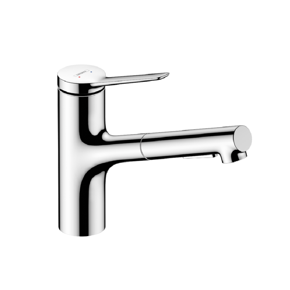Hansgrohe Zesis M33 Single lever kitchen mixer 150, pull-out spray, 2jet, sBox lite
