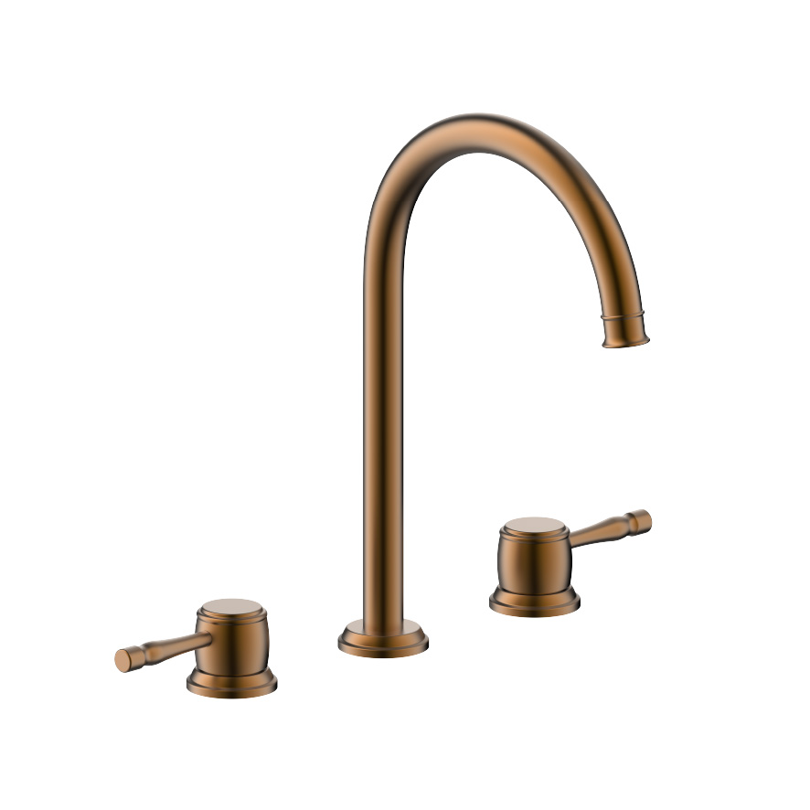 CLEO Classic 3 Holes Basin Faucet (Brushed copper)