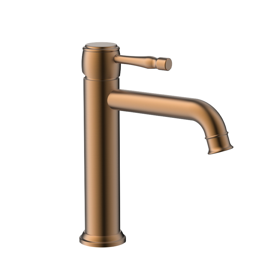 CLEO Classic Single Lever Basin Faucet (Brushed copper)