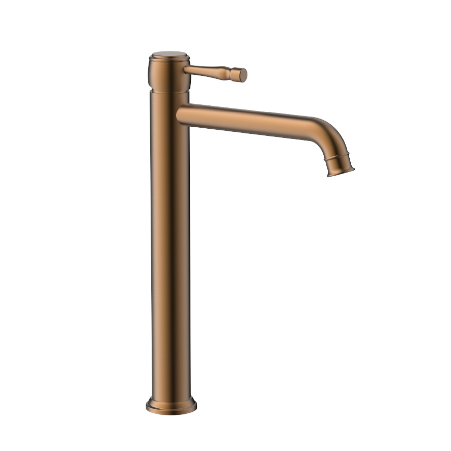 CLEO Classic Highriser Single lever basin faucet (Brushed copper)